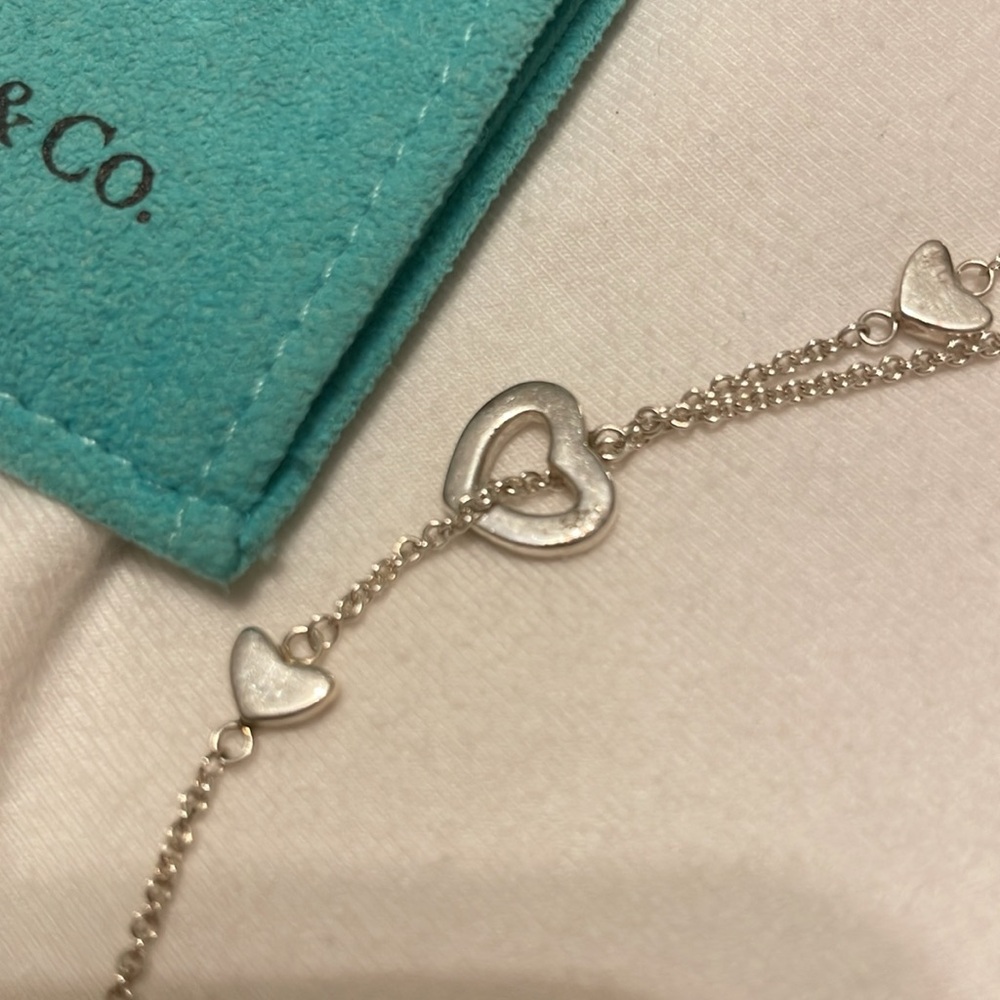 Authentic Tiffany’s sterling silver heart lariat necklace - Picture 5 of 6